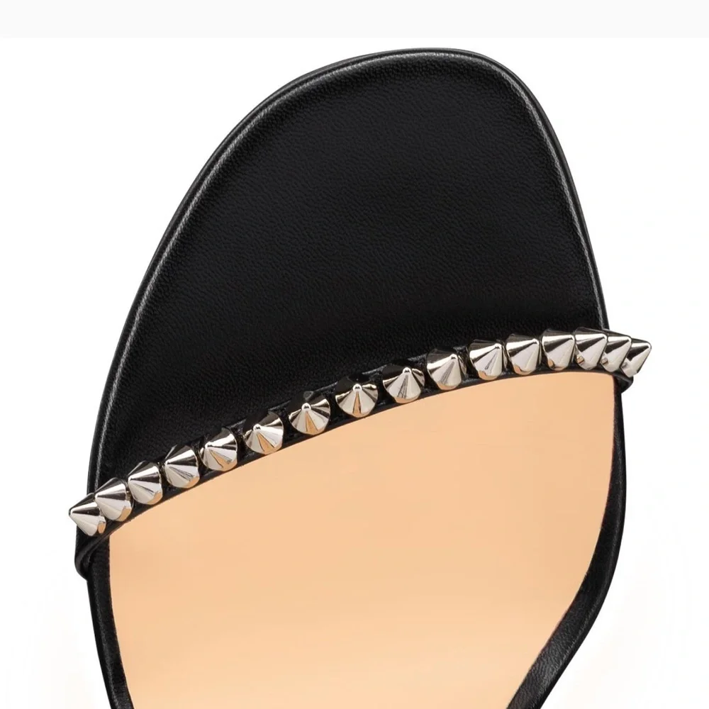 Christian Louboutin “So Me” Black Studded Sandals - Picture 5 of 8
